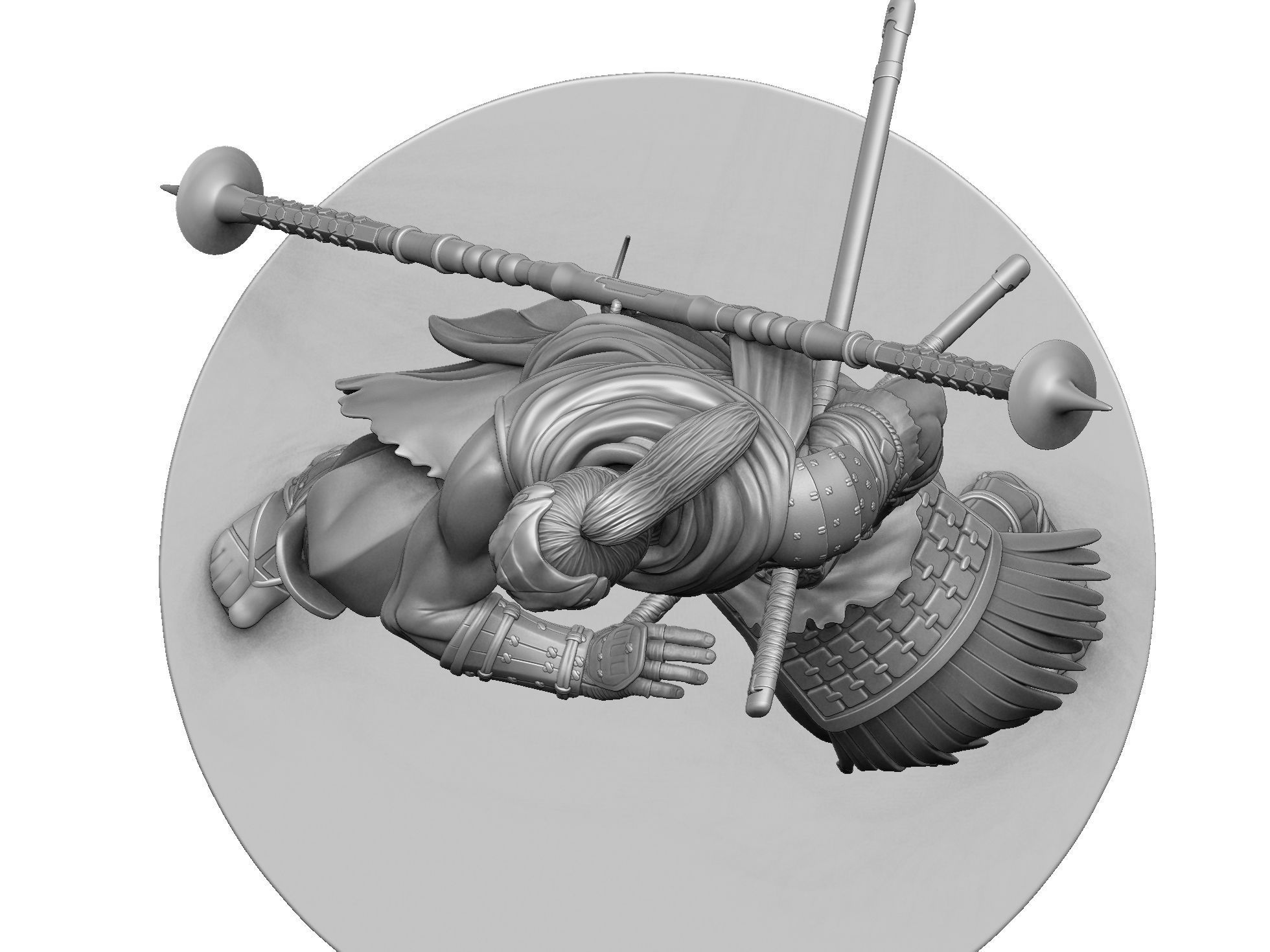 Yasusuke Sawamura Rise of the Ronin 2 stand options 3D print model_10