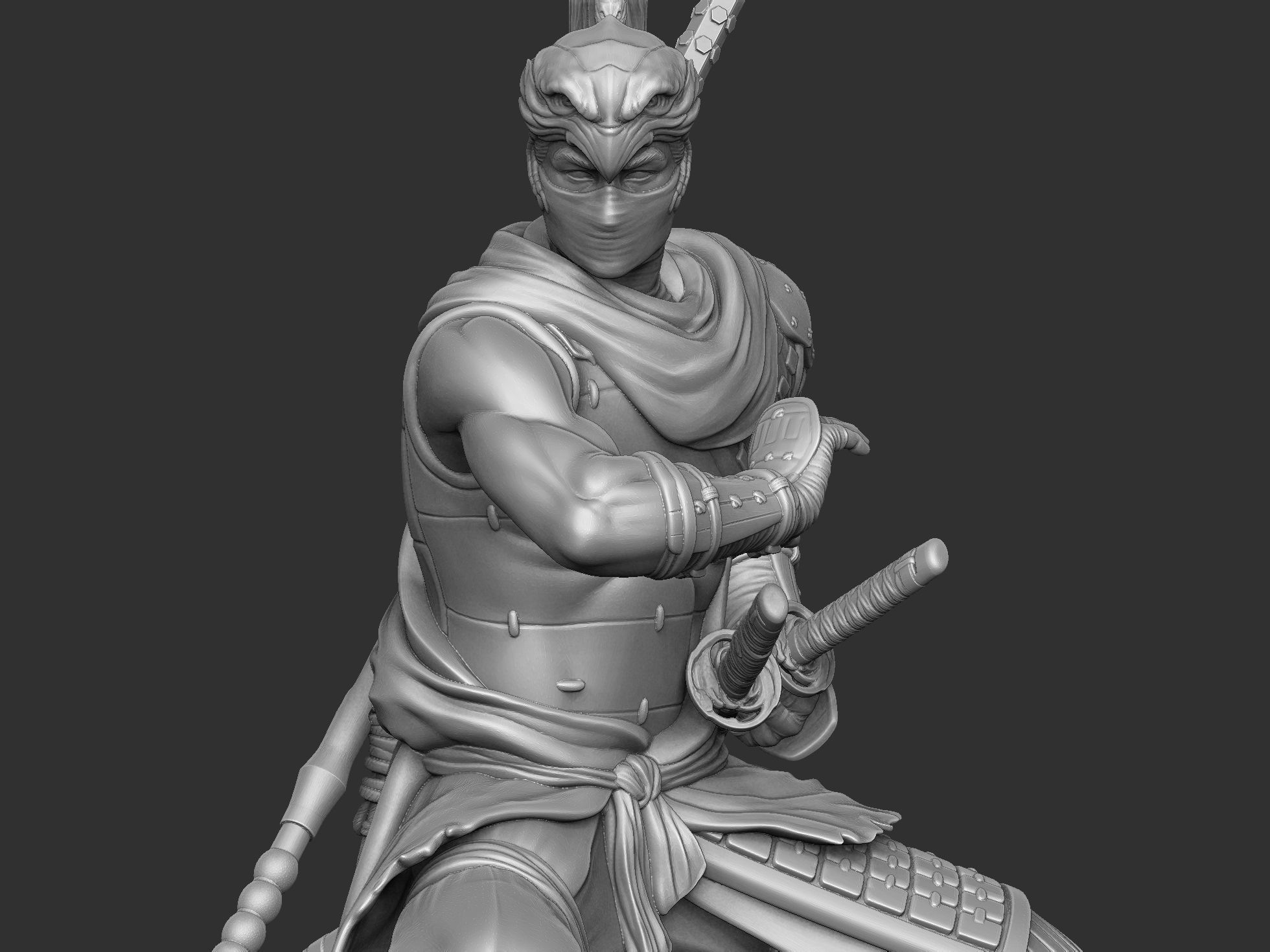 Yasusuke Sawamura Rise of the Ronin 2 stand options 3D print model_5