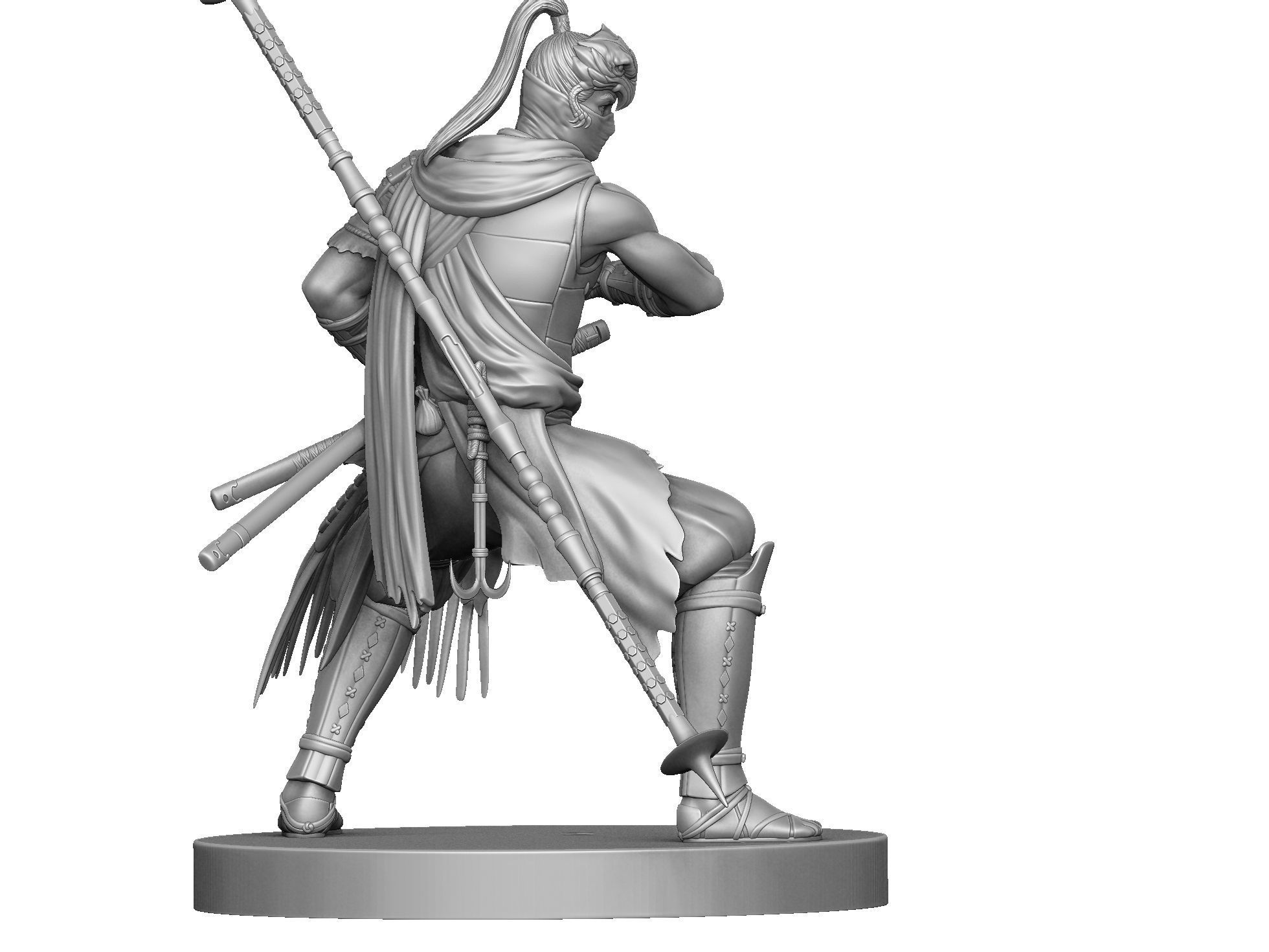Yasusuke Sawamura Rise of the Ronin 2 stand options 3D print model_15