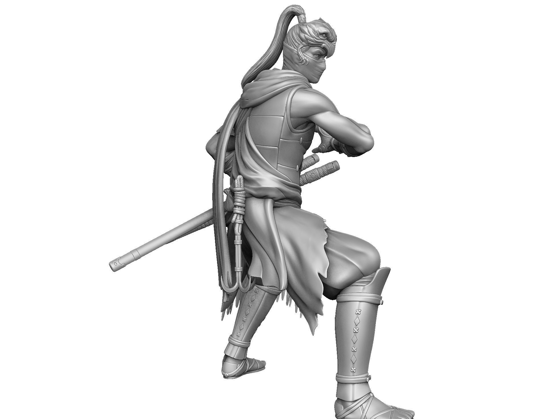 Yasusuke Sawamura Rise of the Ronin 2 stand options 3D print model_21