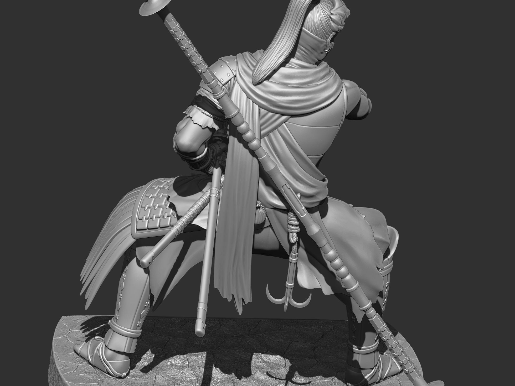 Yasusuke Sawamura Rise of the Ronin 2 stand options 3D print model_17