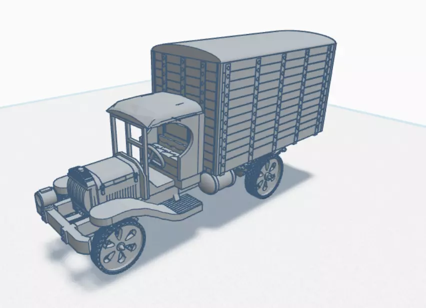 1920s era Delivery Van 3D print model_0