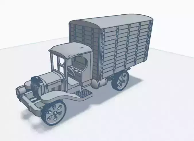 1920s era Delivery Van 3D print model