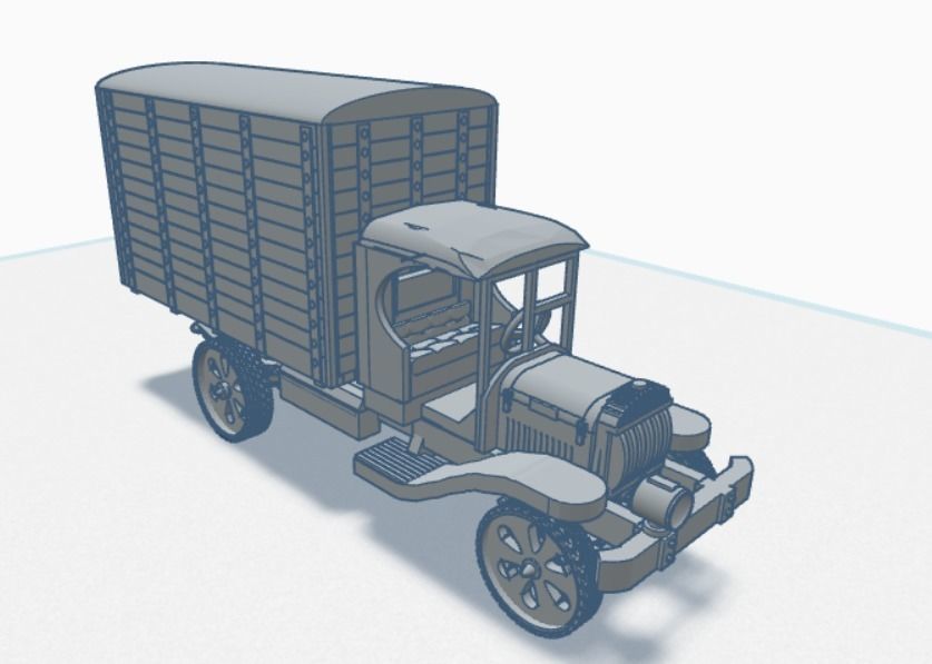 1920s era Delivery Van 3D print model_1