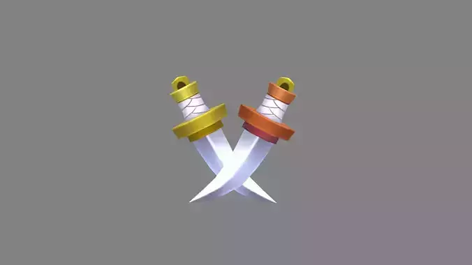 Cartoon dagger - pocket knife - sword 