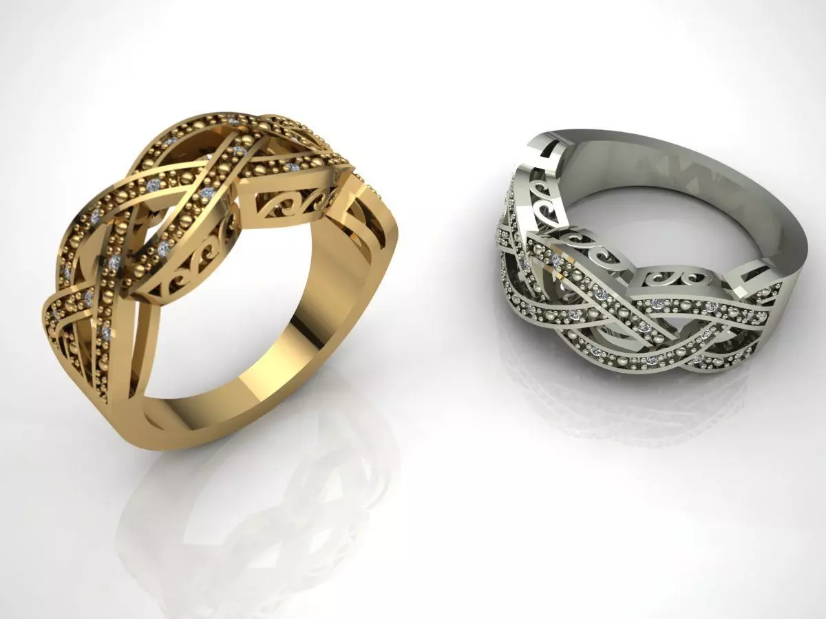 Ring Gold Jewelry 3D print model_0