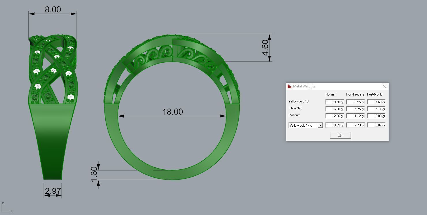 Ring Gold Jewelry 3D print model_1