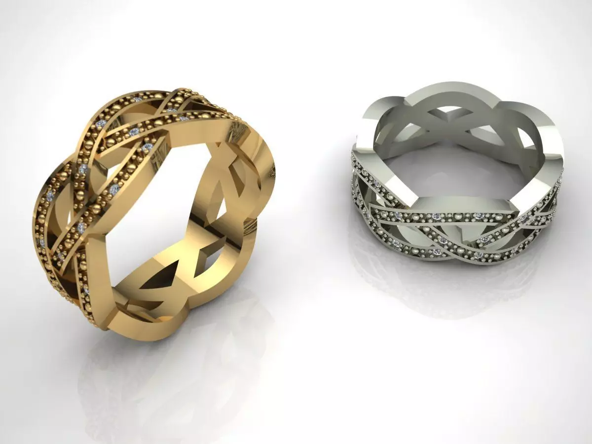Ring  Gold Jewelry 3D print model_0