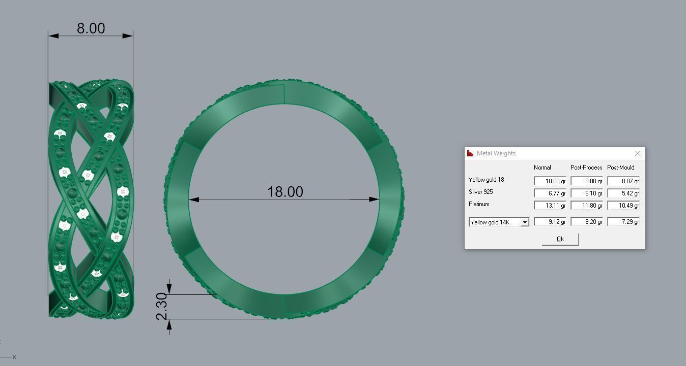 Ring  Gold Jewelry 3D print model_1