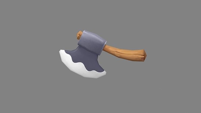 Cartoon Axe Low-poly 3D model