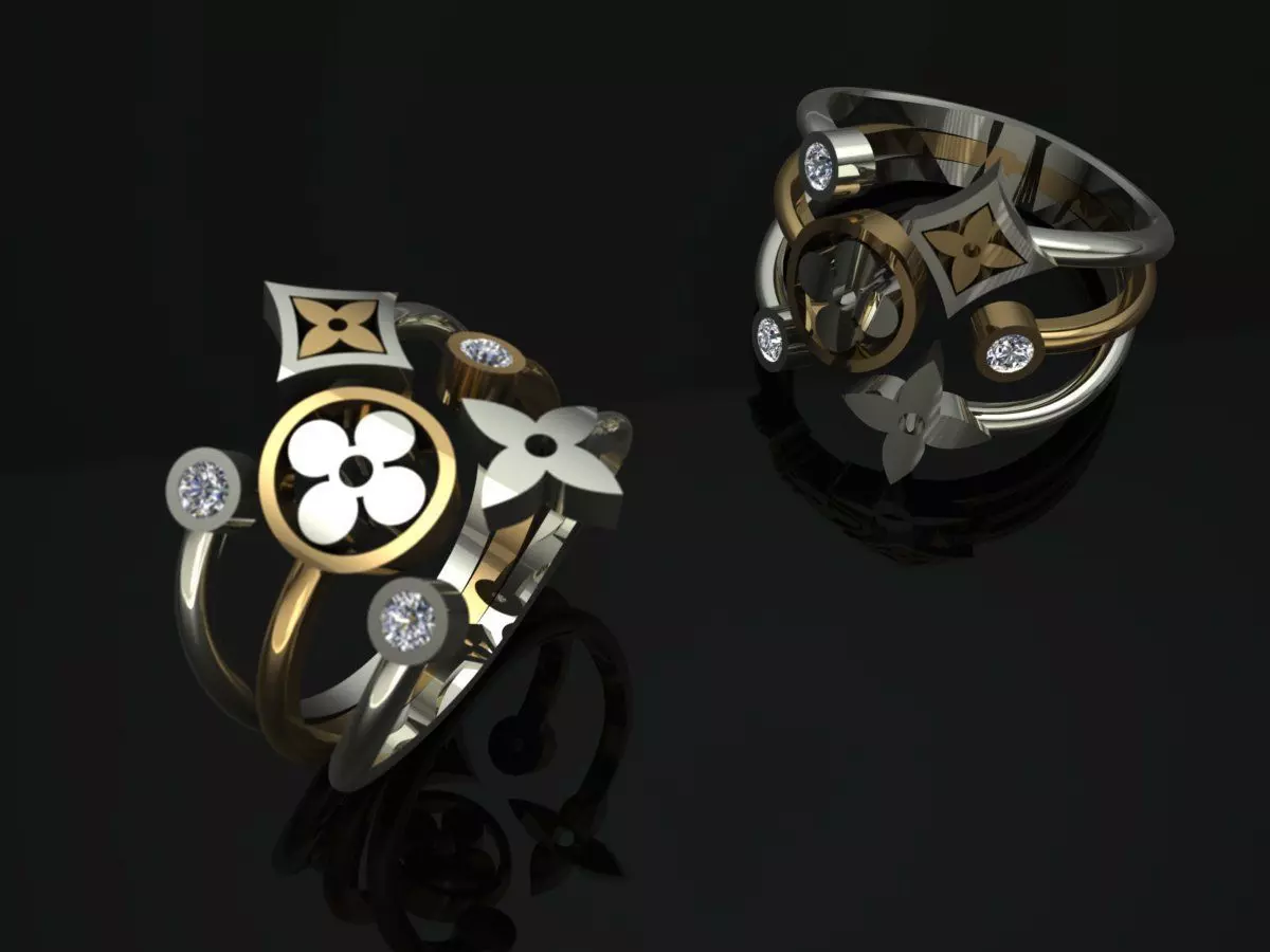 Louis vuitton Jwelery Jet Gold 3D print model_0