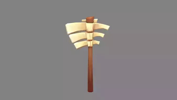 Cartoon Bone Axe - Primitive Weapon