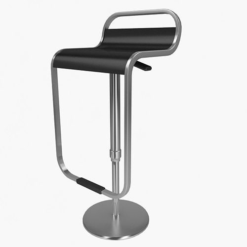 Bar Stool Low-poly 3D model