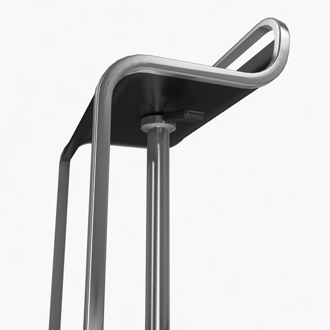 Bar Stool Low-poly 3D model_4