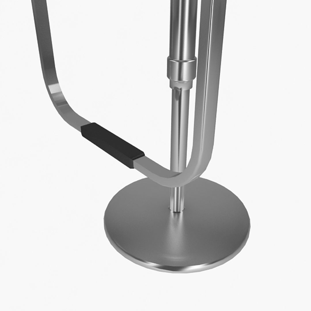 Bar Stool Low-poly 3D model_3
