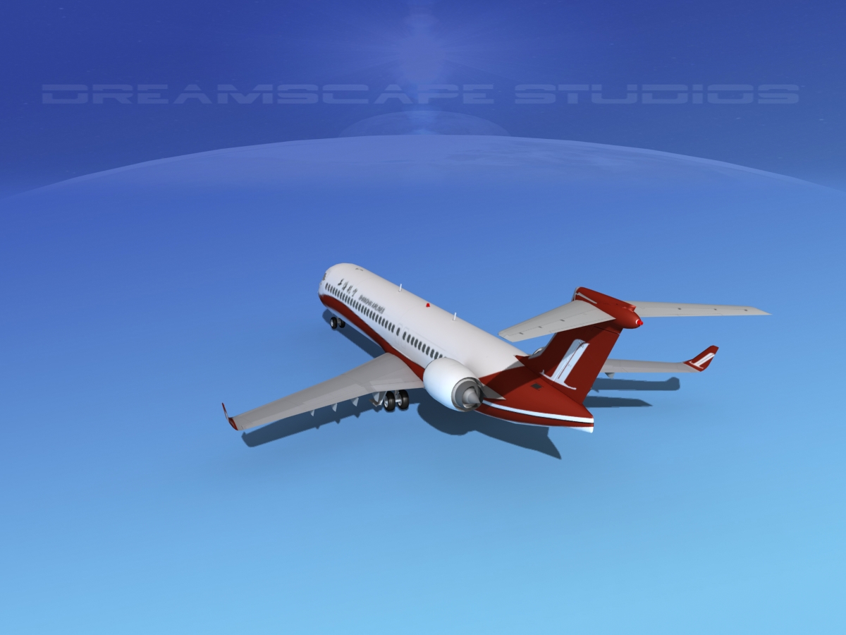 Comac ARJ21-900 Shanghai 3D model_7