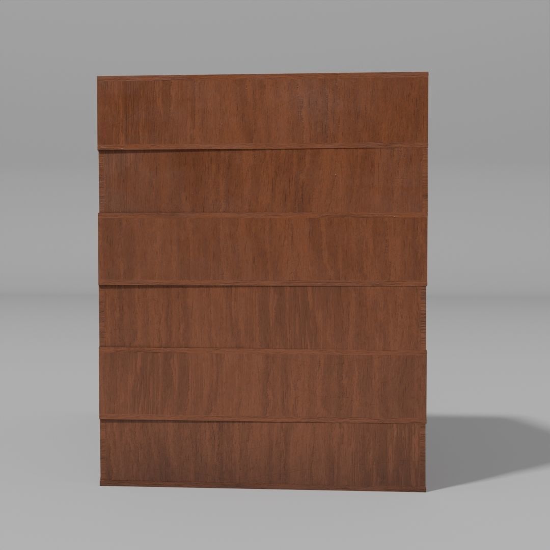 Six tier corner bookshelf Free low-poly 3D model_4