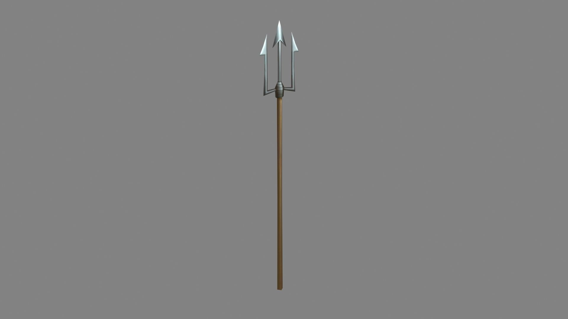 Cartoon sharp harpoon - fish spear  Low-poly 3D model_3