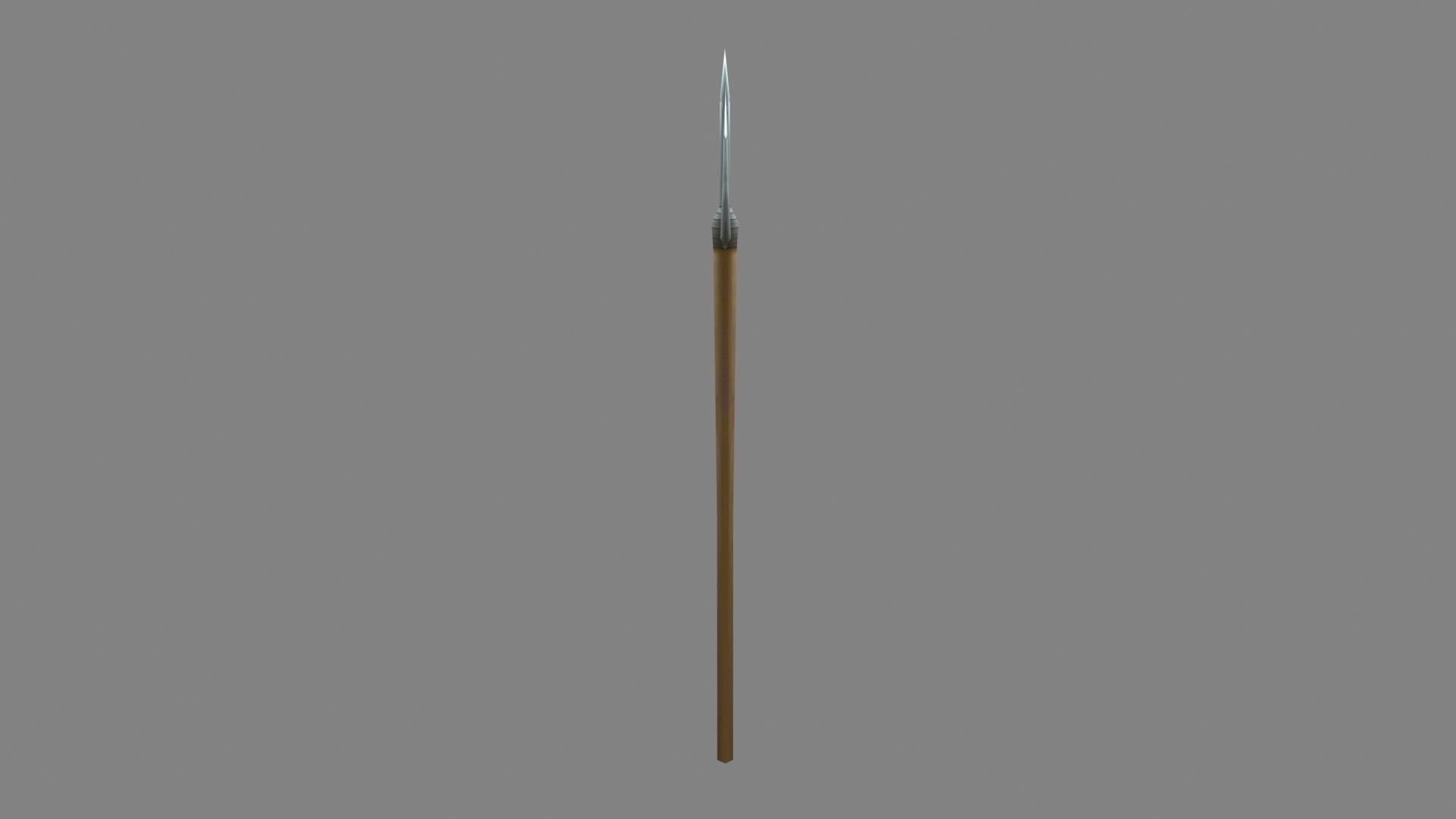 Cartoon sharp harpoon - fish spear  Low-poly 3D model_2