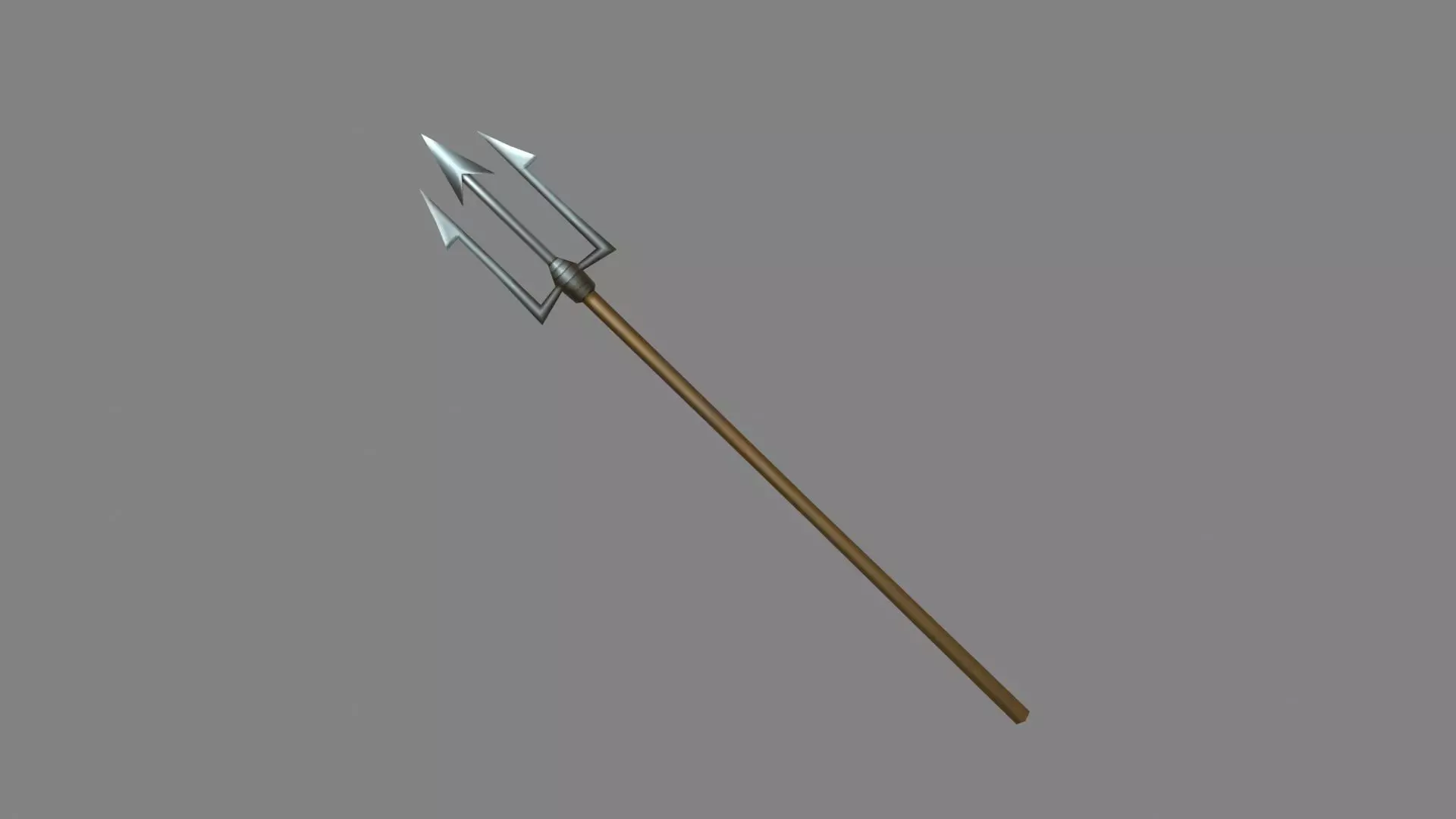 Cartoon sharp harpoon - fish spear  Low-poly 3D model_0
