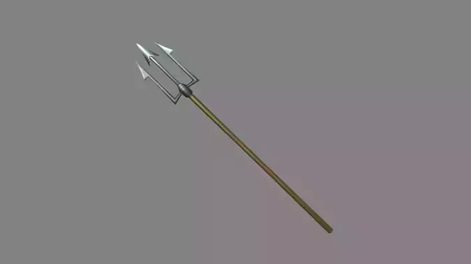 Cartoon sharp harpoon - fish spear 