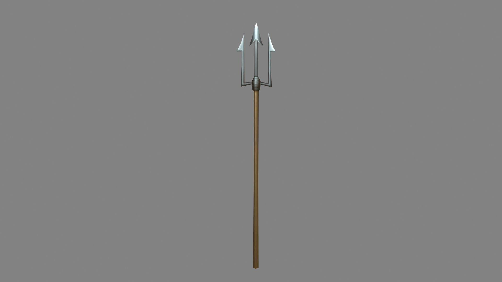 Cartoon sharp harpoon - fish spear  Low-poly 3D model_1