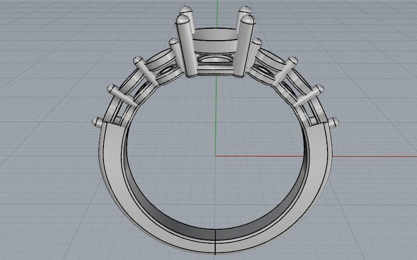 Ring N01998 3D print model_3