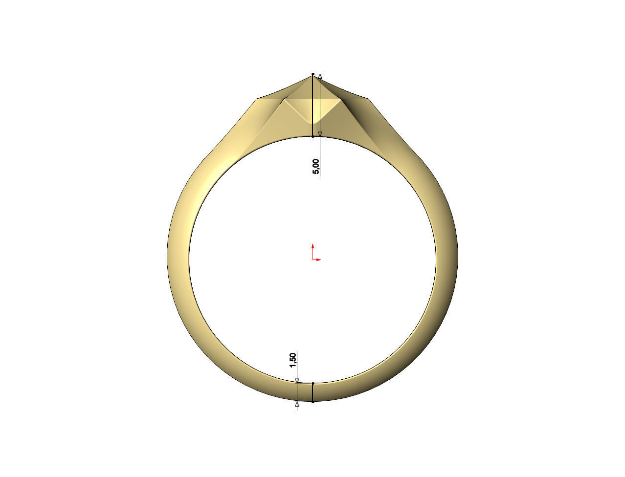 Faceted pointed hexagonal star signet ring US sizes 5to10 3D print model_8