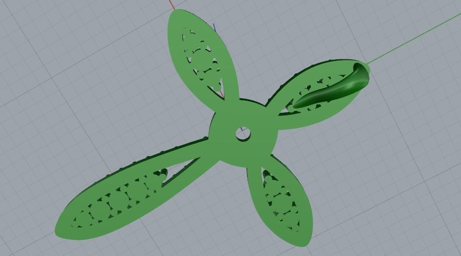 Pendant cross N01989 3D print model_4