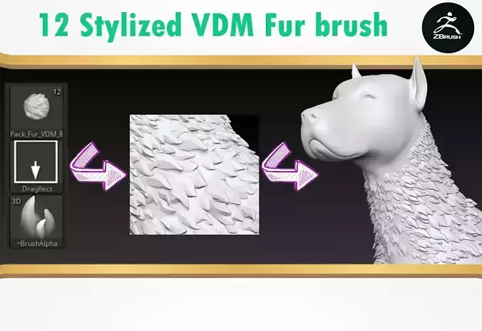 Stylized Fur Brush