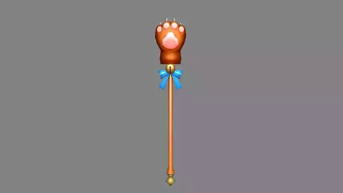 Bear Paw Staff - bear claw scepter - mage weapon