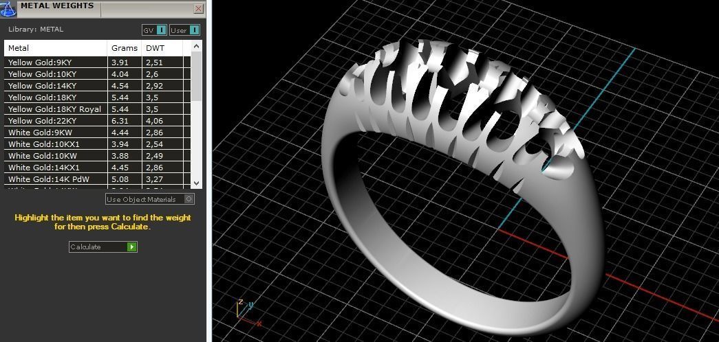 Ring N01976 3D print model_9