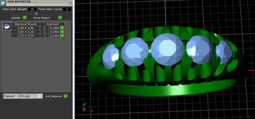 Ring N01976 3D print model_10