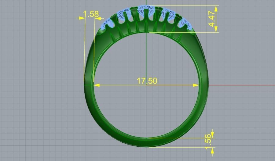 Ring N01976 3D print model_6