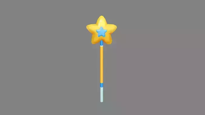 Cartoon Pentagram Wand