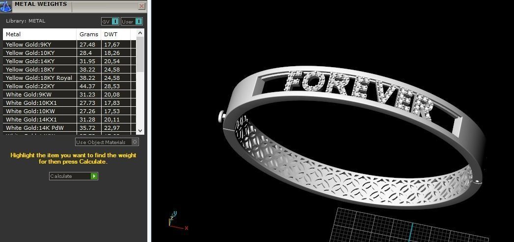 Bracelet FOREVER N011024 3D print model_9