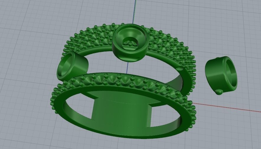 Ring N011021 3D print model_4