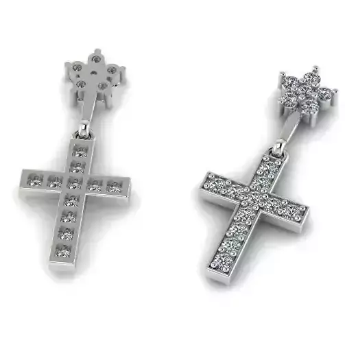 Cross earrings N011020