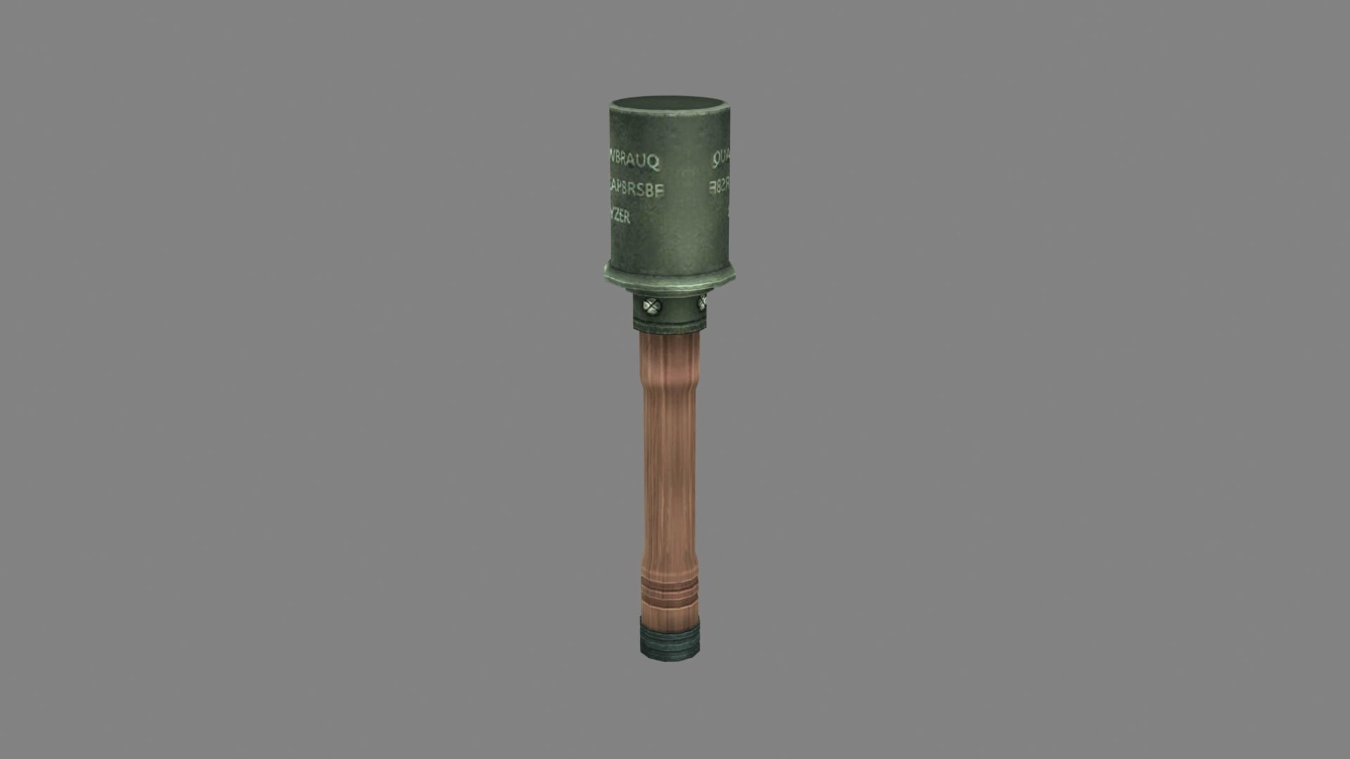 vintage grenade Low-poly 3D model_1
