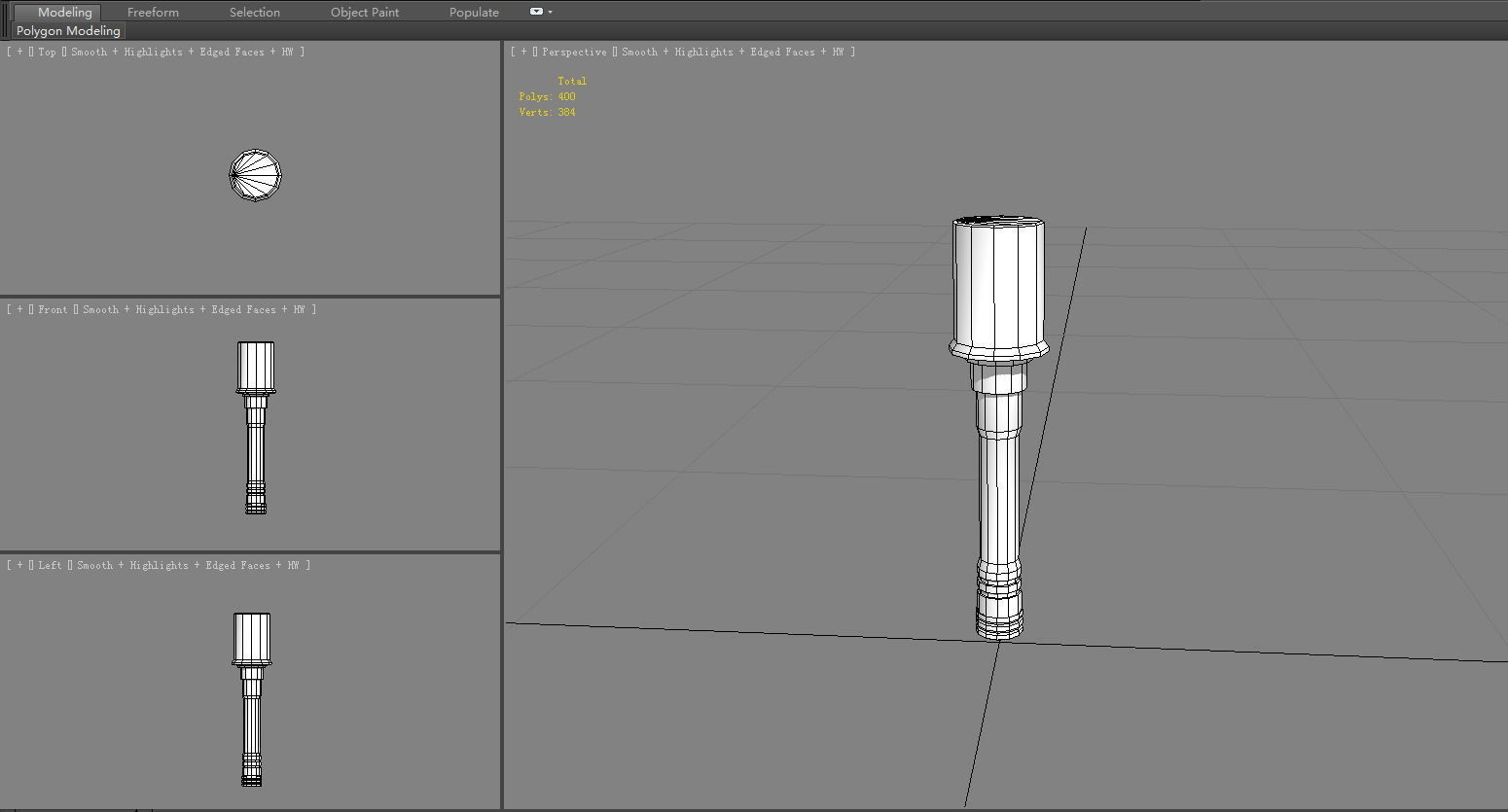 vintage grenade Low-poly 3D model_5