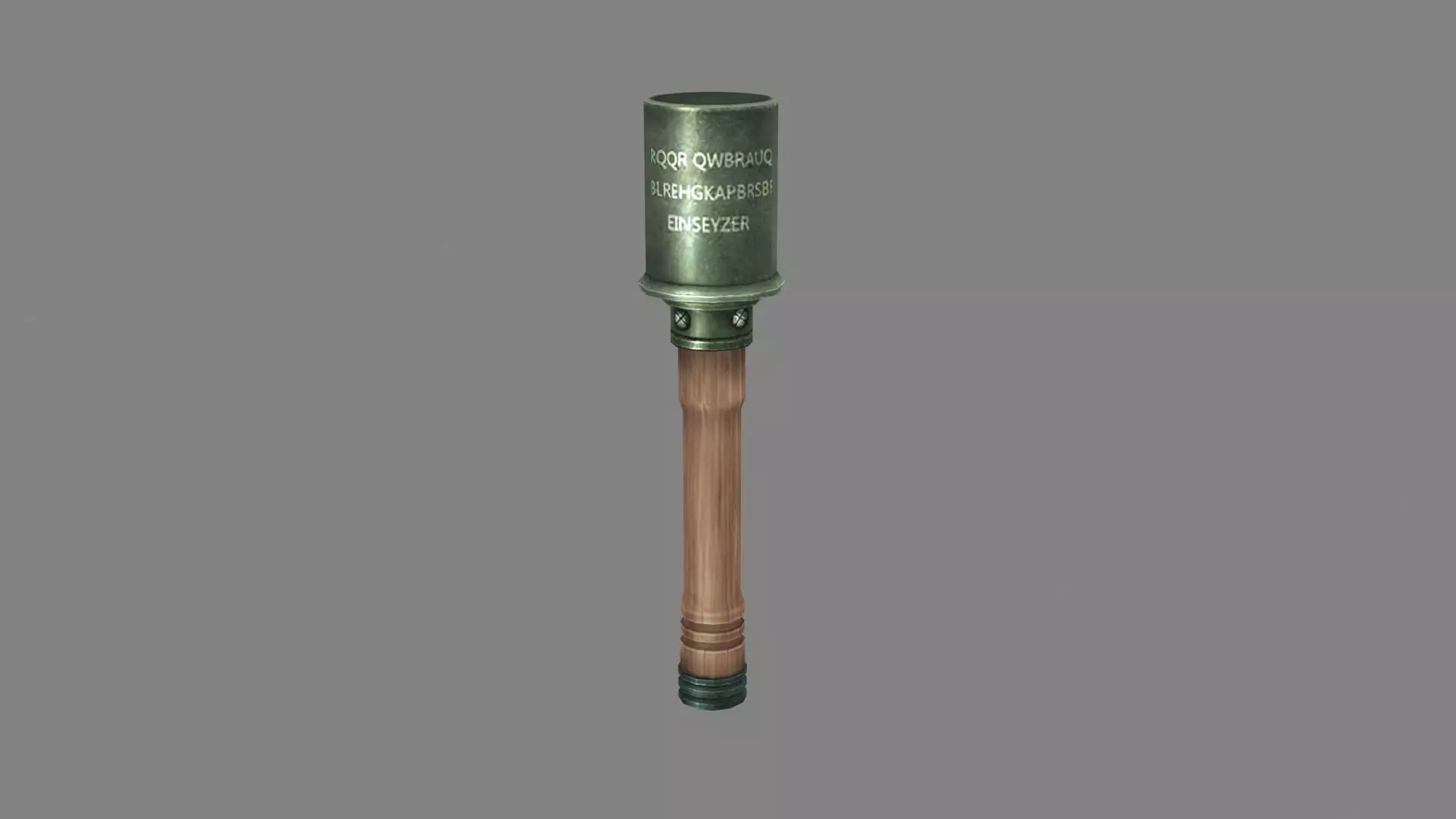 vintage grenade Low-poly 3D model_0