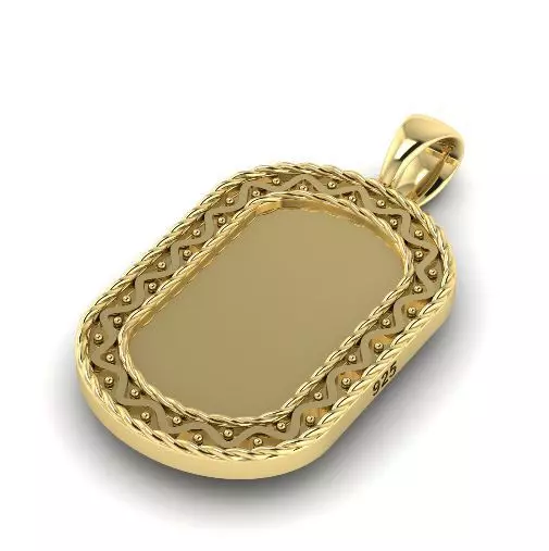 Pendant with patterns N012476 3D print model_0