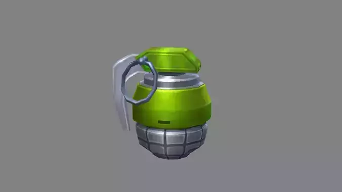 Cartoon green grenade