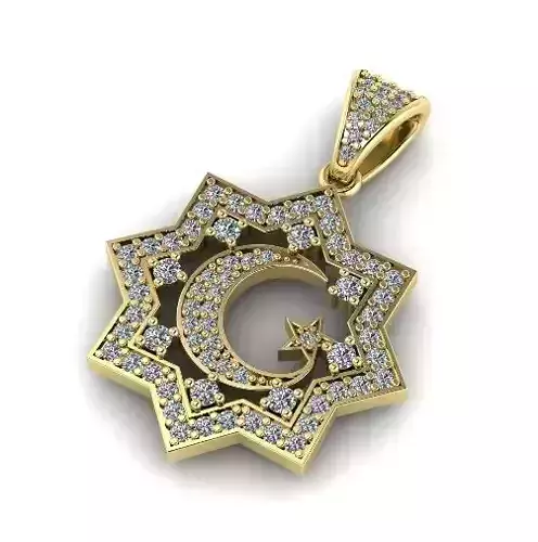 Muslim Moon Pendant N012472