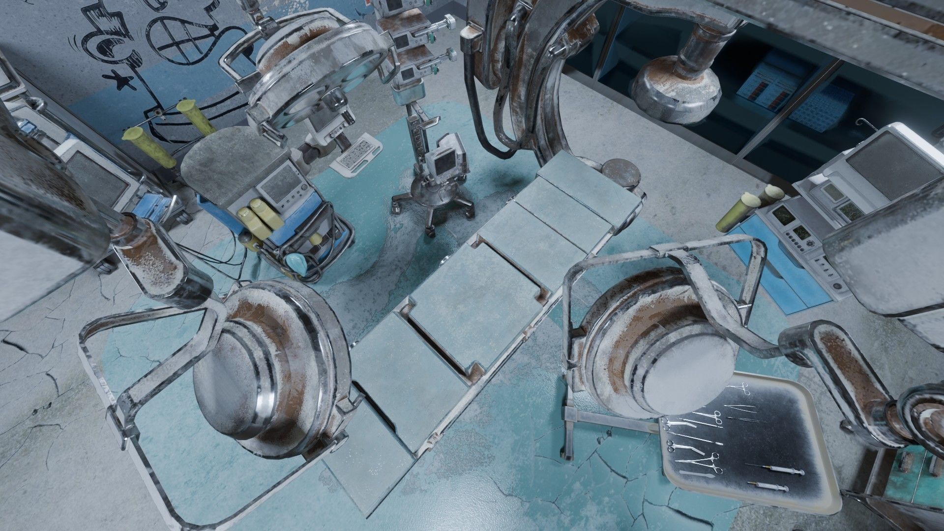 Surgery Room Graffity Concept Low-poly 3D model_4