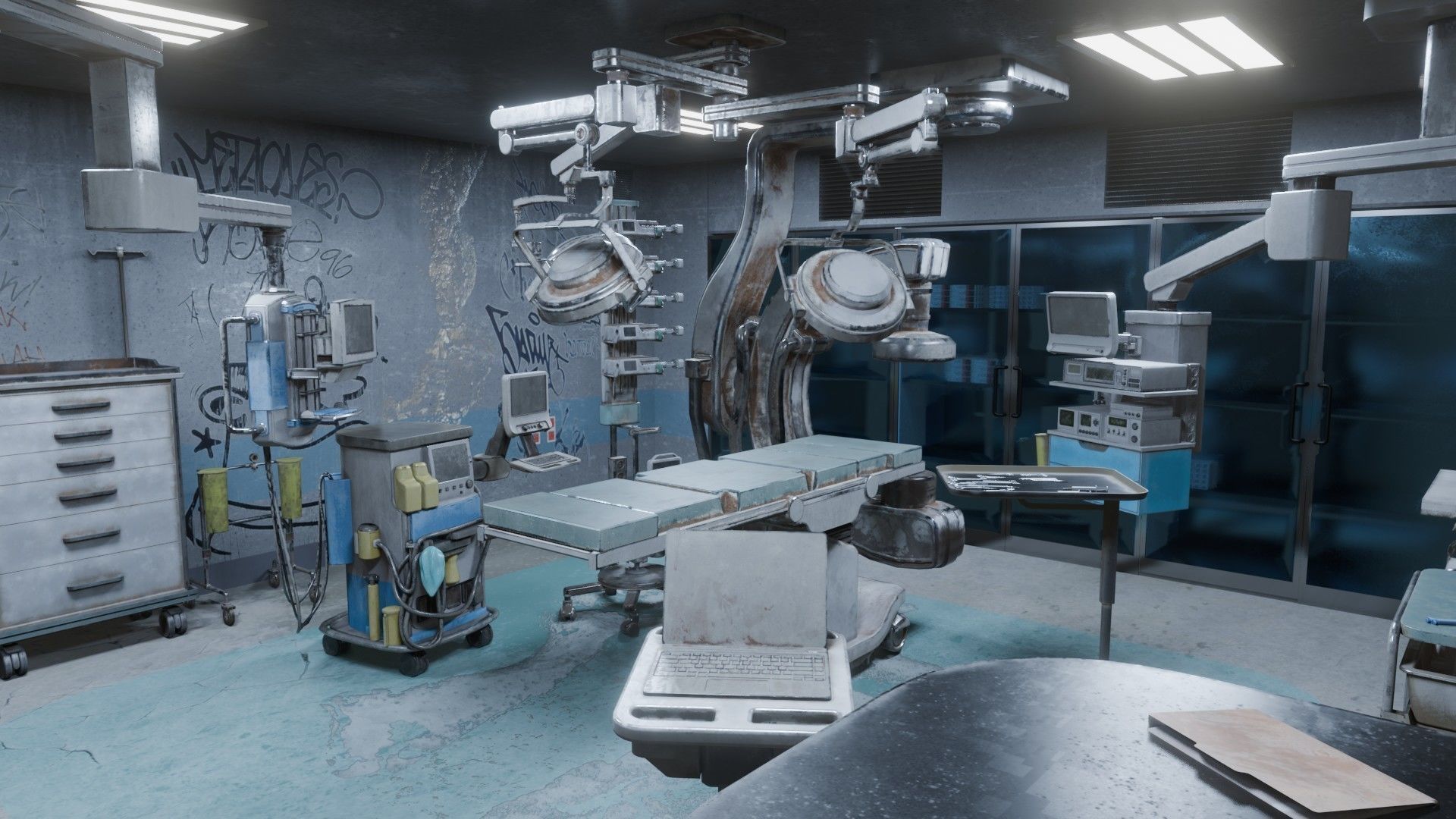 Surgery Room Graffity Concept Low-poly 3D model_2