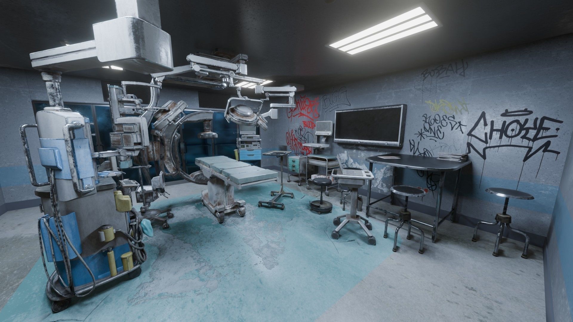 Surgery Room Graffity Concept Low-poly 3D model_16