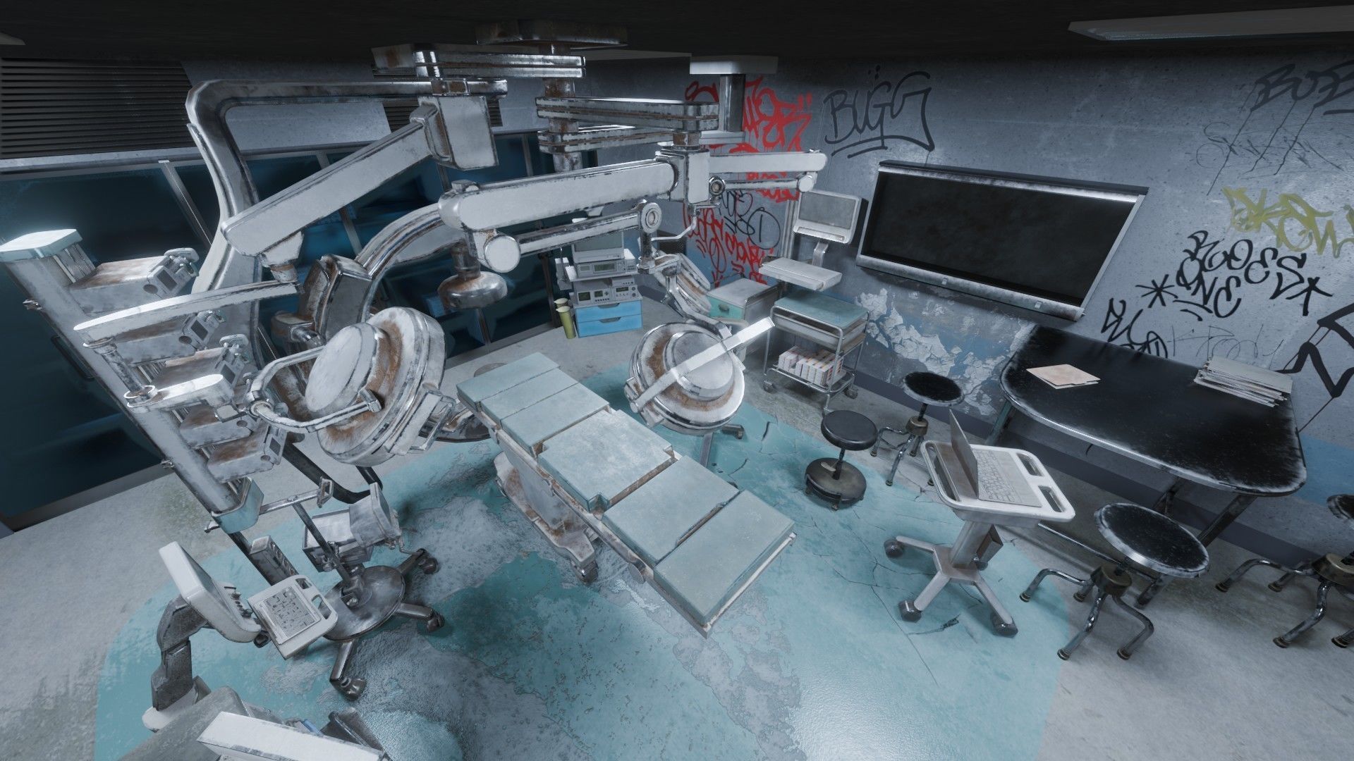 Surgery Room Graffity Concept Low-poly 3D model_17