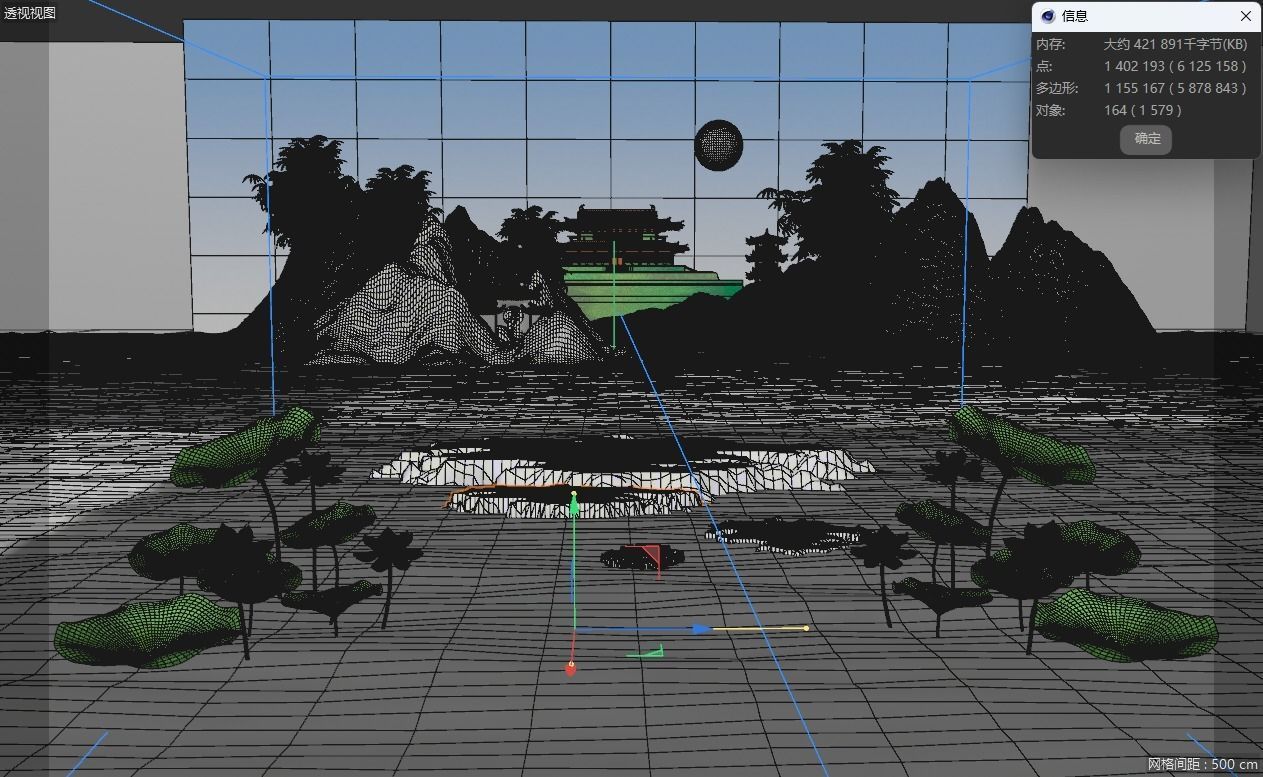 In summer   three-dimensional Chinese landscape  3D model_2