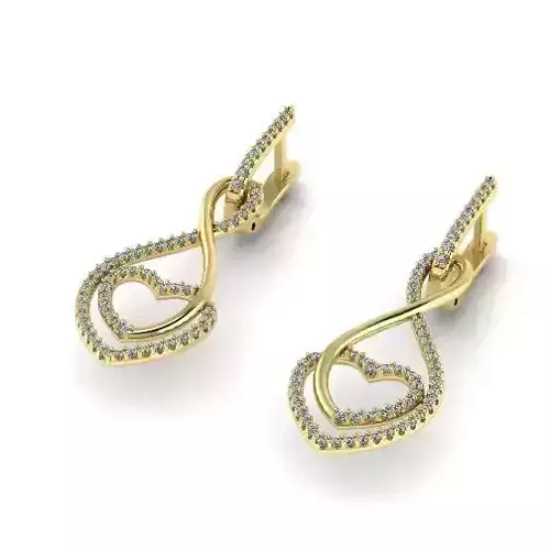 Earrings with heart N012455